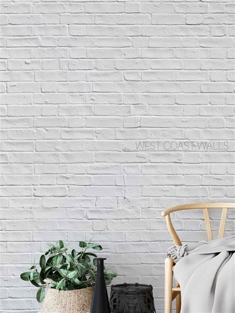 White Brick Removable Wallpaper White Wash Brick Brick Etsy