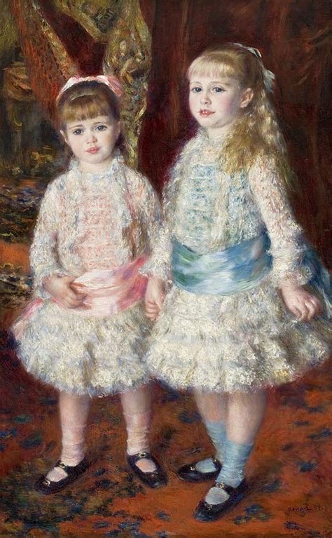 Pink And Blue Painting By Pierre Auguste Renoir Fine Art America