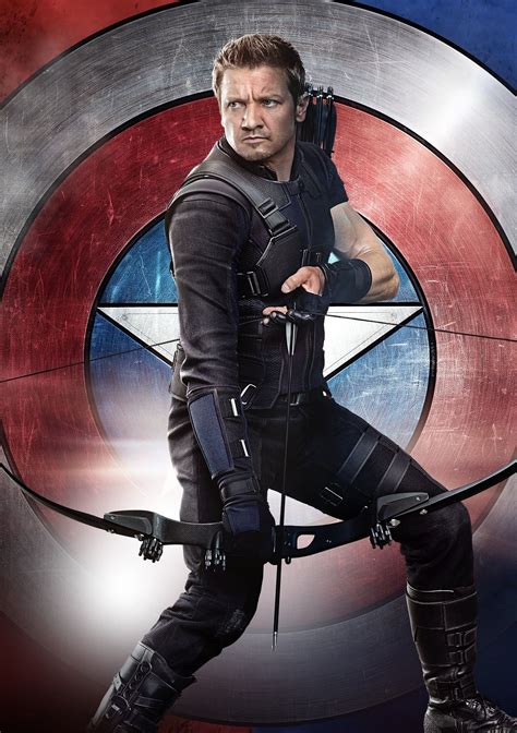 Hawkeye Jeremyrenner Textless Character Civil War Poster Marvel