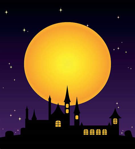 Best Full Yellow Moon Illustrations Royalty Free Vector Graphics