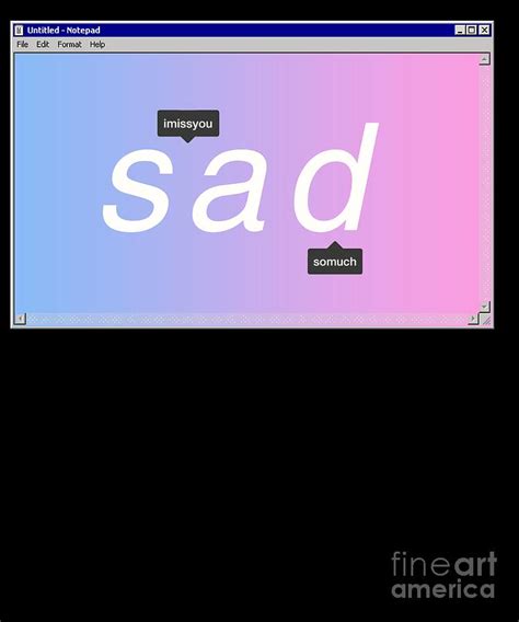 Sad Aesthetic Vaporwave T Notepad Window Emotional