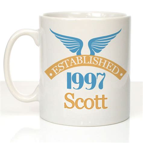 You'll find your inspiration for that ideal personalised birthday gift right here. Personalised Boys 18th Birthday Mug Boyfriend Brother Son ...