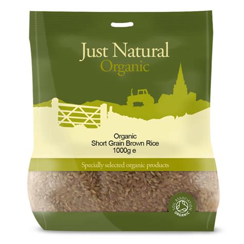 Short Grain Brown Rice 1000g Organic Just Natural Organic