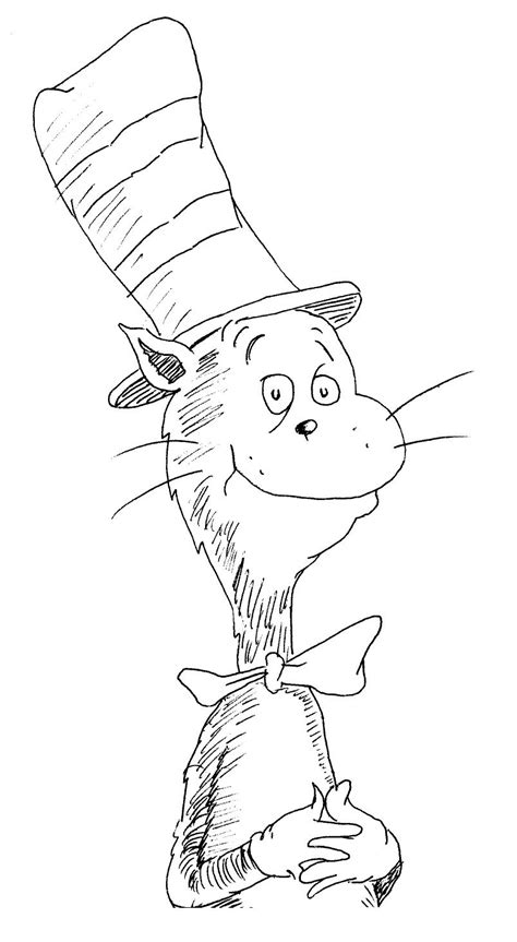 Cat In The Hat Coloring Pages To Print Dr Seuss Coloring Pages Free