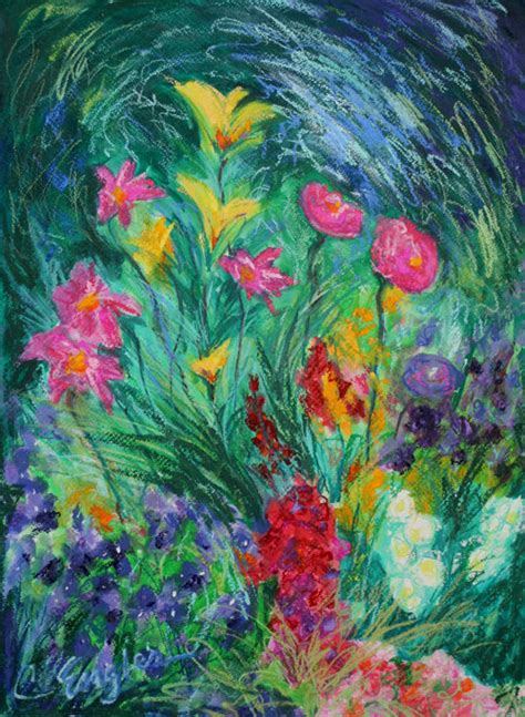 Carol Engles Art Dream Garden Three Abstract Garden Painting By Carol