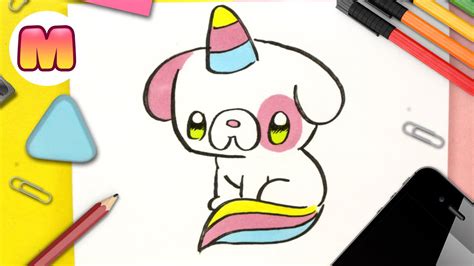 Como Dibujar Un Perro Unicornio Kawaii Dibujos Faciles Kawaii