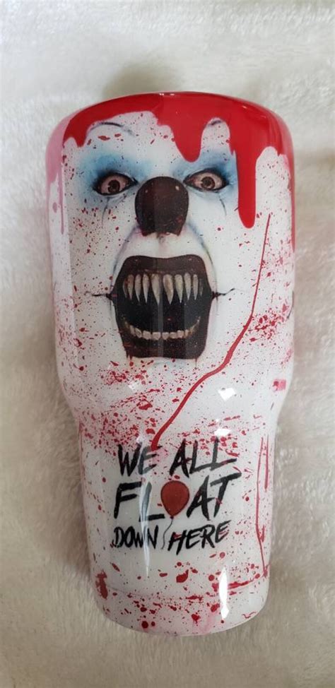 30 Oz Pennywise It Horror Blood Splatter Clown Stainless