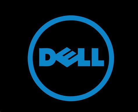 Dell Brand Logo Computer Symbol Blue Design Usa Laptop Vector