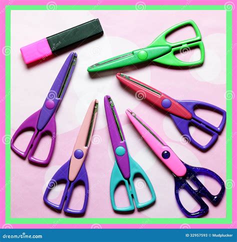 Scrapbooking Tools Of The Trade Stock Image Image Of Tool Green