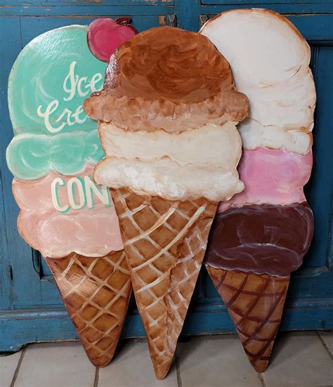 retro vintage ice cream cone sign dip cone two flavors etsy ice cream menu ice cream logo
