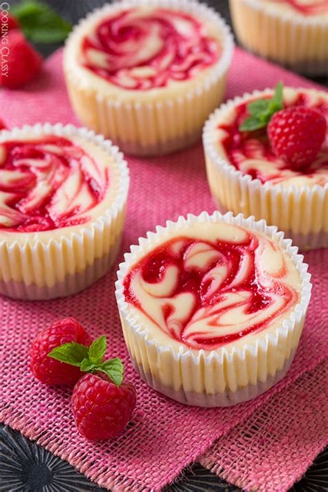 Raspberry Swirled Mini Cheesecakes Cooking Classy