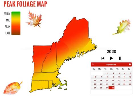 Peak Fall Foliage Map New England