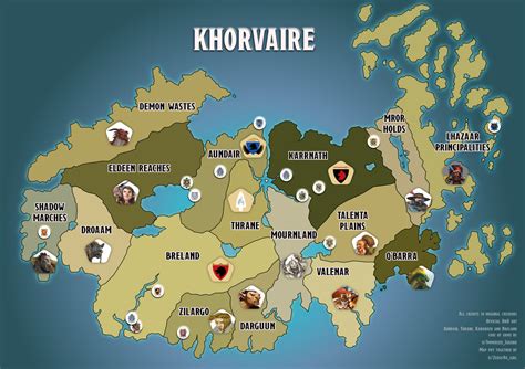 Simplified Khorvaire Map With Nations The Bases Of Operations Of The