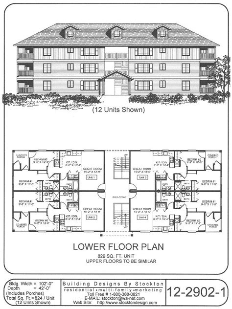 12 Unit Apartment Building Plans Aspects Of Home Business