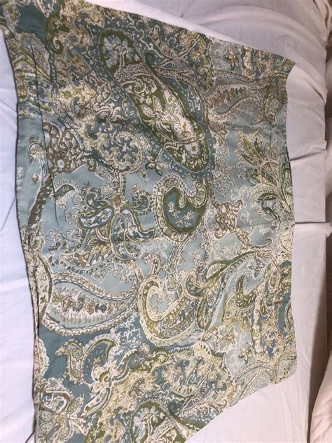 Barlow floral pillow sham pattern. Pottery Barn Standard Pillow Sham Paisley Cream Blue Green ...