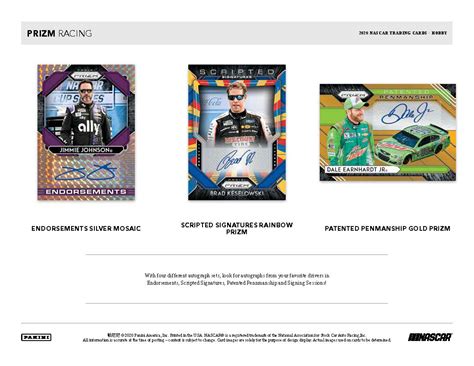 2020 Panini Prizm Nascar Racing Cards