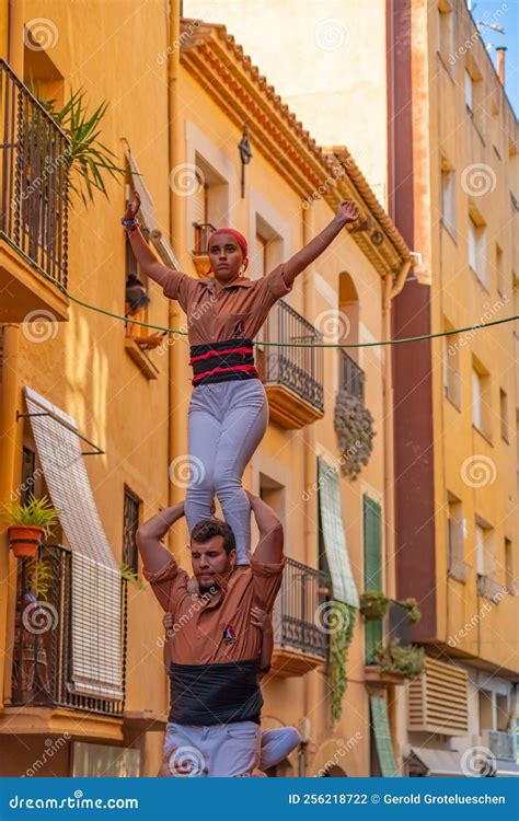 Castells Performance A Castell Is A Human Tower Built Traditionally In