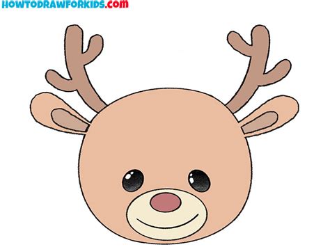 How To Draw A Deer Head Easy Drawing Tutorial For Kids