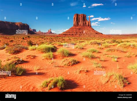 Red Sand Desert In Monument Valley Utah Usa Stock Photo 119543545