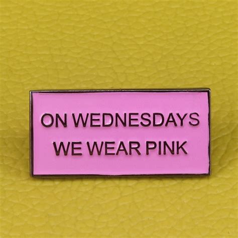 Mean Girls On Wednesdays We Wear Pink Lapel Movie Bridesmaid T