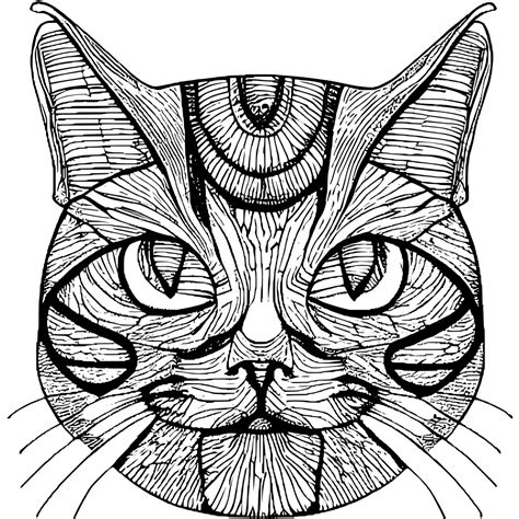 Handsome Cat Coloring Page · Creative Fabrica