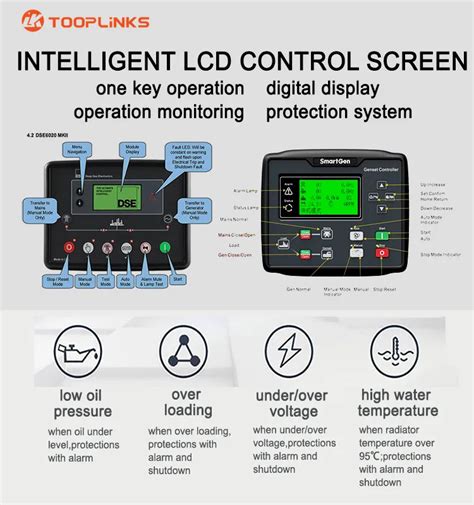 smartgen original generator ats controller hgm 9510 genset auto start control panel module