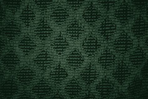 Forest Green Dish Towel With Diamond Pattern Close Up Texture Picture