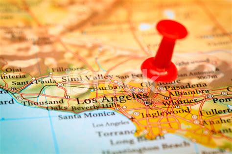 Los Angeles Map Usa Stock Photo Royalty Free Freeimages