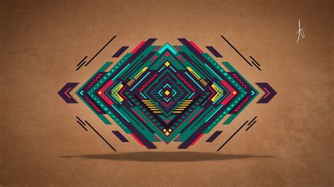Vector Digital Art Abstract Colorful Graphic Design Geometry