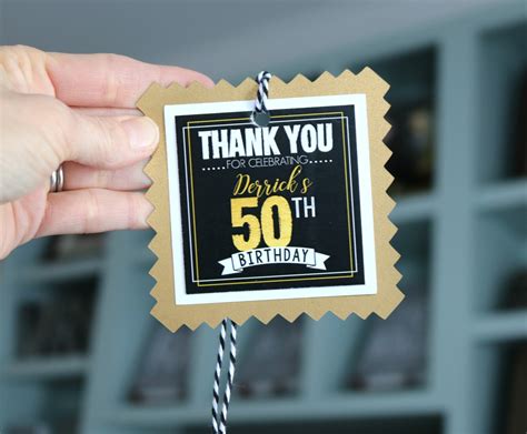 50th Birthday Party Favor Tags T Tags Thank You Tags Etsy
