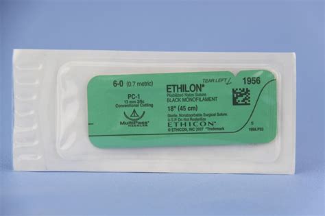 Ethicon Suture 1956g 6 0 Ethilon Black 18 Pc 1 Conventional Cutting