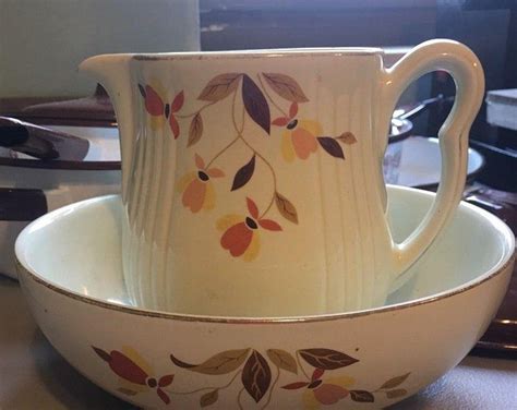 Vintage Halls Superior Kitchenware Jewel Tea Autumn Leaf Etsy Jewel