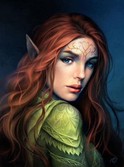 Commission Malvae By Inar Of Shilmista Elf Art Elf Druid Fantasy