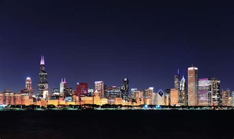 Premium Photo Chicago Skyline At Dusk