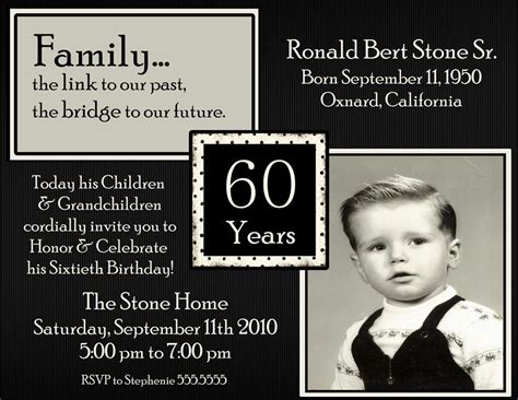 Let's have fun on the big day! 20+ Ideas 60th birthday party invitations Card Templates ...