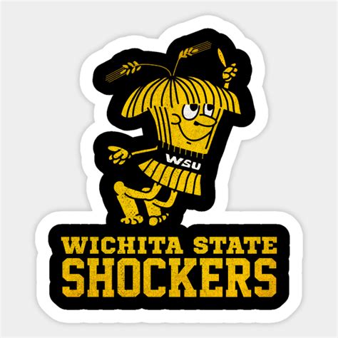 Retro Wichita State Shockers Logo Wichita State University Sticker Teepublic