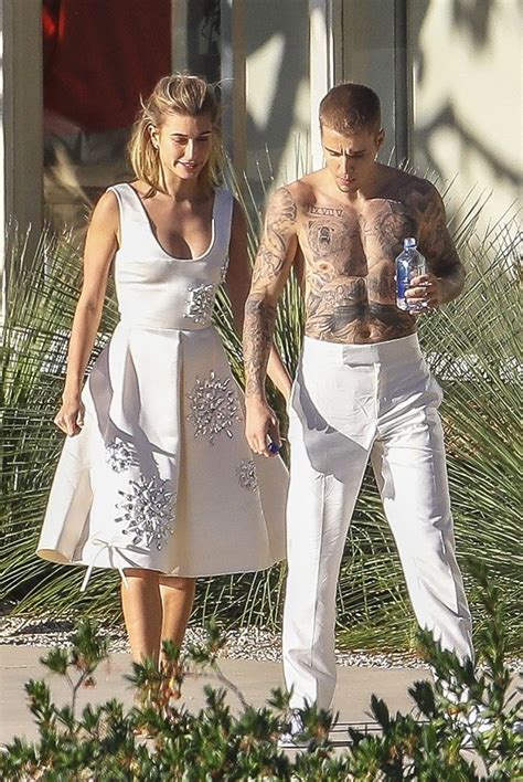 Hailey Baldwin Wearing Bridal Gowns Pics Of Model In White Dresses