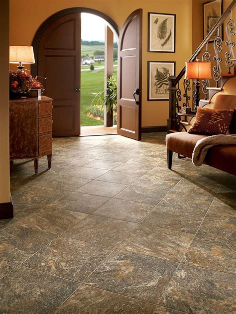 Welcoming Entryway And Foyer With Stone Look Luxury Vinyl Tile Luxury