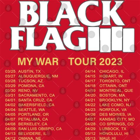 Black Flag Tour 2023 Poster Set Black Flag Punk Rock Band 2023 Tour