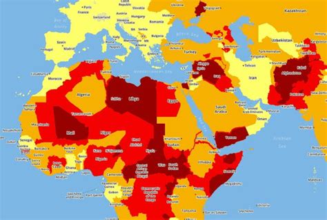 Worlds Most Dangerous And Peaceful Countries Revealed On Map See