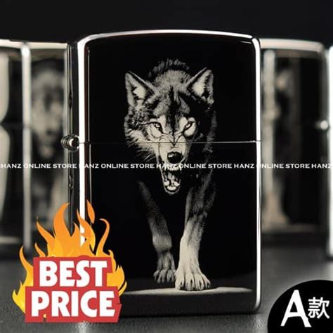 Jual Super Sale Zippo Black Ice Wolf Zippo Motif Serigala Shopee