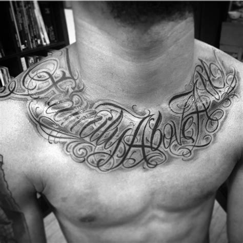 Pin By Darrius Thomas On Tattoo Ideas Chest Tattoo Lettering Tattoo Fonts Chest Piece Tattoos