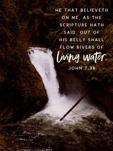 John 738 He That Believeth On Me As The Scripture Hath Said Out Of His Belly Shall Flow