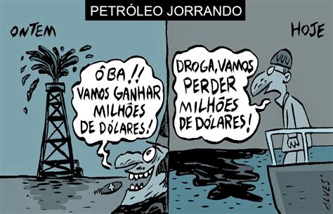 Charge Sobre A Dependência Econômica Do Petróleo Folha De São Paulo