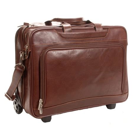 Leather Rolling Briefcases Genes Luggage