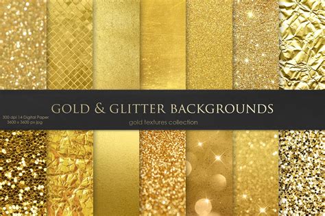 Gold Foil And Glitter Textures Custom Designed Textures ~ Creative Market