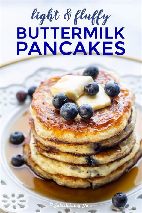 Light And Fluffy Buttermilk Pancakes Recipe Entertaining Diva Recipes From House To Home