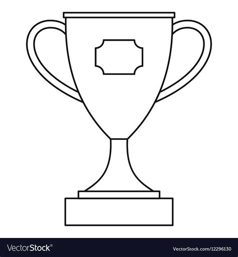 Trophy Cup Award Icon Outline Style Royalty Free Vector