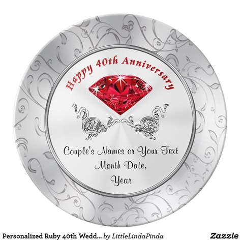 Personalized Ruby 40th Anniversary Gift Ideas For My Wife Parents And
