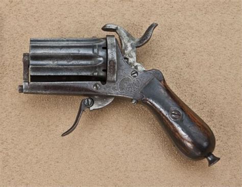 Double Action Pinfire Apache Type Pepperbox Revolver 7mm Pinfire